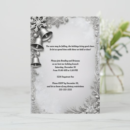 美しいベルズのクリスマス パーティー 招待状 (スタンド正面)