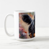 美しいベルネーズマウンテンドッグ&フラワーズ コーヒーマグカップ (左)