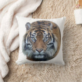 美しいベンガルタイガー顔写真 クッション (ブランケット)