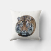 美しいベンガルタイガー顔写真 クッション (裏面)