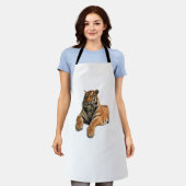 美しいベンガルタイガー顔&ポーズフォト エプロン (着用した状態)