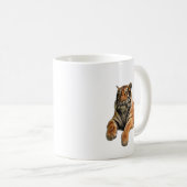 美しいベンガルタイガー顔&ポーズフォト コーヒーマグカップ (正面右)