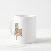 美しいベンガルタイガー顔&ポーズフォト コーヒーマグカップ (正面左)