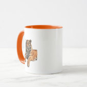 美しいベンガルタイガー顔&ポーズフォト マグカップ (正面左)