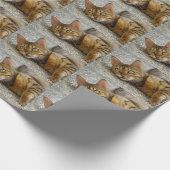 美しいベンガル猫 ラッピングペーパー (角)