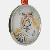 美しいベンガル絵画虎 メタルオーナメント (右)