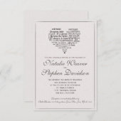 美しいベージュ 招待状 (正面/裏面)