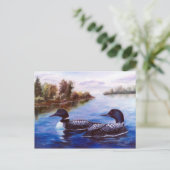 美しいペアのルーンのポストカード ポストカード (スタンド正面)