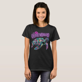 美しいペイズリーウミガメ枠沖縄 Tシャツ