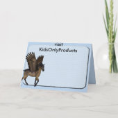 美しいペガサスのグリーティングカード カード (裏面)