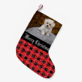 美しいペットフォトクリスマス スモールクリスマスストッキング (正面 (吊り時))