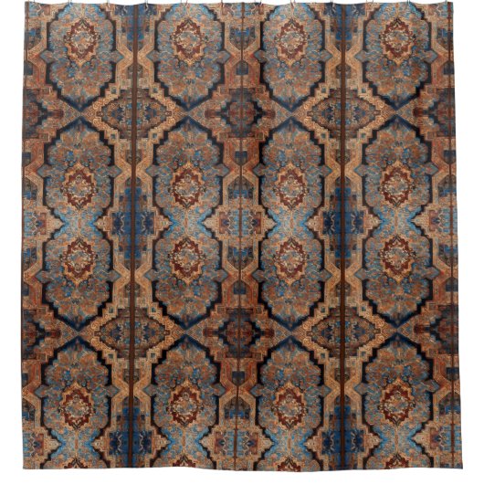 美しいペルシャの古いパターンコレクシ人気があるョン シャワーカーテン (正面)