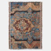 美しいペルシャの古いパターンコレクシ人気があるョン スローブランケット (正面縦)