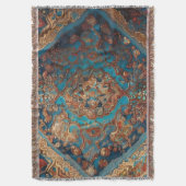 美しいペルシャの古いパターントレンディーコレクション スローブランケット (正面縦)