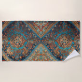 美しいペルシャの古いパターントレンディーコレクション ビーチタオル (正面)