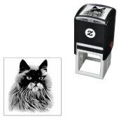 美しいペルシャ猫のポートレート セルフインキングスタンプ (インサイチュ)
