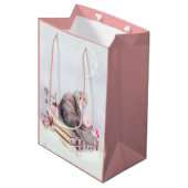 美しいペルシャ猫（本あり） ミディアムペーパーバッグ (正面アングル)