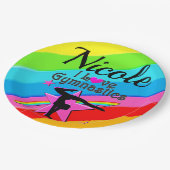 美しいペルソナライズ私は体操デザイン ペーパープレート (アングル)