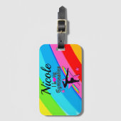 美しいペルソナライズ私は体操デザイン ラゲッジタグ (正面縦)