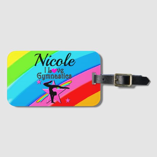 美しいペルソナライズ私は体操デザイン ラゲッジタグ (正面横)