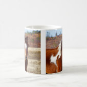 美しいペンキの馬のマグ コーヒーマグカップ (中央)