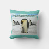 美しいペンギン聖なる書物、 経典1ヨハネ4:16 クッション (正面)