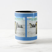 美しいペンギン聖なる書物、 経典1ヨハネ4:16 ツートーンマグカップ (中央)