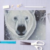 美しいホッキョクグマ 薄葉紙 (クラフト)