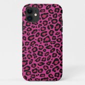美しいホットピンクヒョウの皮グリッターの輝き Case-Mate iPhoneケース (裏面)