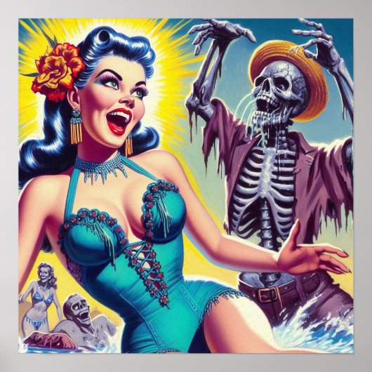 美しいホラーガール ポスター (正面)