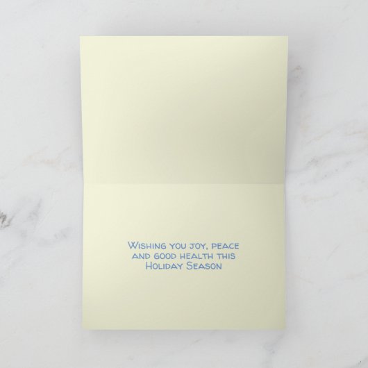 美しいホリデーカードを持っている カード (内部)