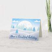 美しいホリデーカードを持っている カード (正面)