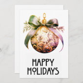 美しいホリデーカード シーズンカード (正面/裏面)