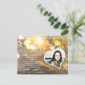 美しいホリデー追悼感謝カード ポストカード (スタンド正面)