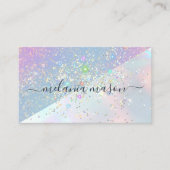 美しいホログラフィックガラスグリッターエレガントきらめき 名刺 (正面)