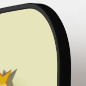 美しいホワイトゴールデンドールは星 ピックルボールラケット (左詳細)