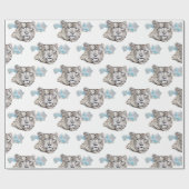 美しいホワイトタイガー ラッピングペーパー (フラット)