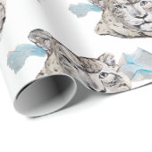 美しいホワイトタイガー ラッピングペーパー (ロールコーナー)