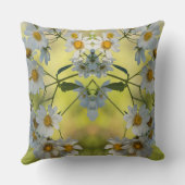 美しいホワイトデイジーデザイン クッション (裏面)