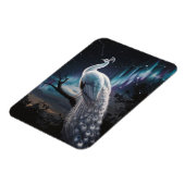 美しいホワイトピーコックオーロラボレアリスシーニック マグネット (左側)