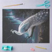 美しいホワイトピーコックオーロラボレアリスデクページ 薄葉紙 (クラフト)