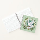 美しいホワイトピース鳩 ノートブック (内部)