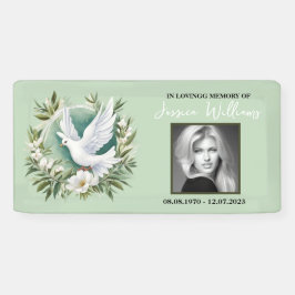 美しいホワイトピース鳩 横断幕