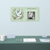 美しいホワイトピース鳩 横断幕 (トレードショー)