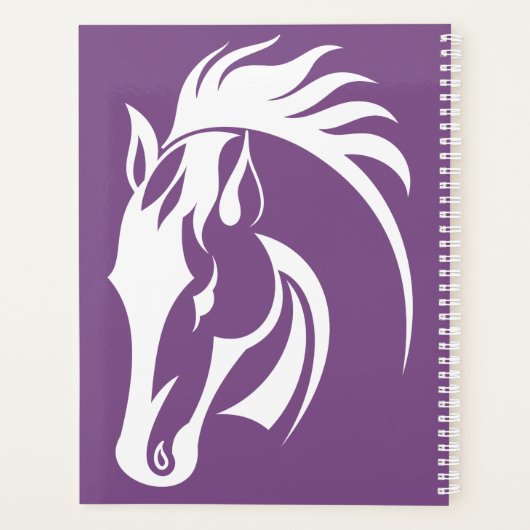 美しいホワイトホースウィークリー/月ごとのプランナー プランナー手帳 (裏面)