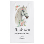 美しいホワイトホースbohoフローラありがとう スモールペーパーバッグ (裏面)