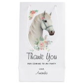 美しいホワイトホースbohoフローラありがとう スモールペーパーバッグ (正面)