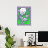 美しいホワイトローズアートプリント18 X 24 ポスター (ホームオフィス)