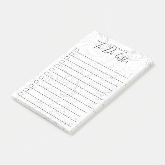 美しいホワイト大理石の模様 ポストイット (アングル)