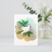 美しいホワイト鳩 ポストカード (スタンド正面)